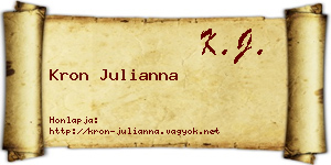 Kron Julianna névjegykártya