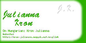 julianna kron business card